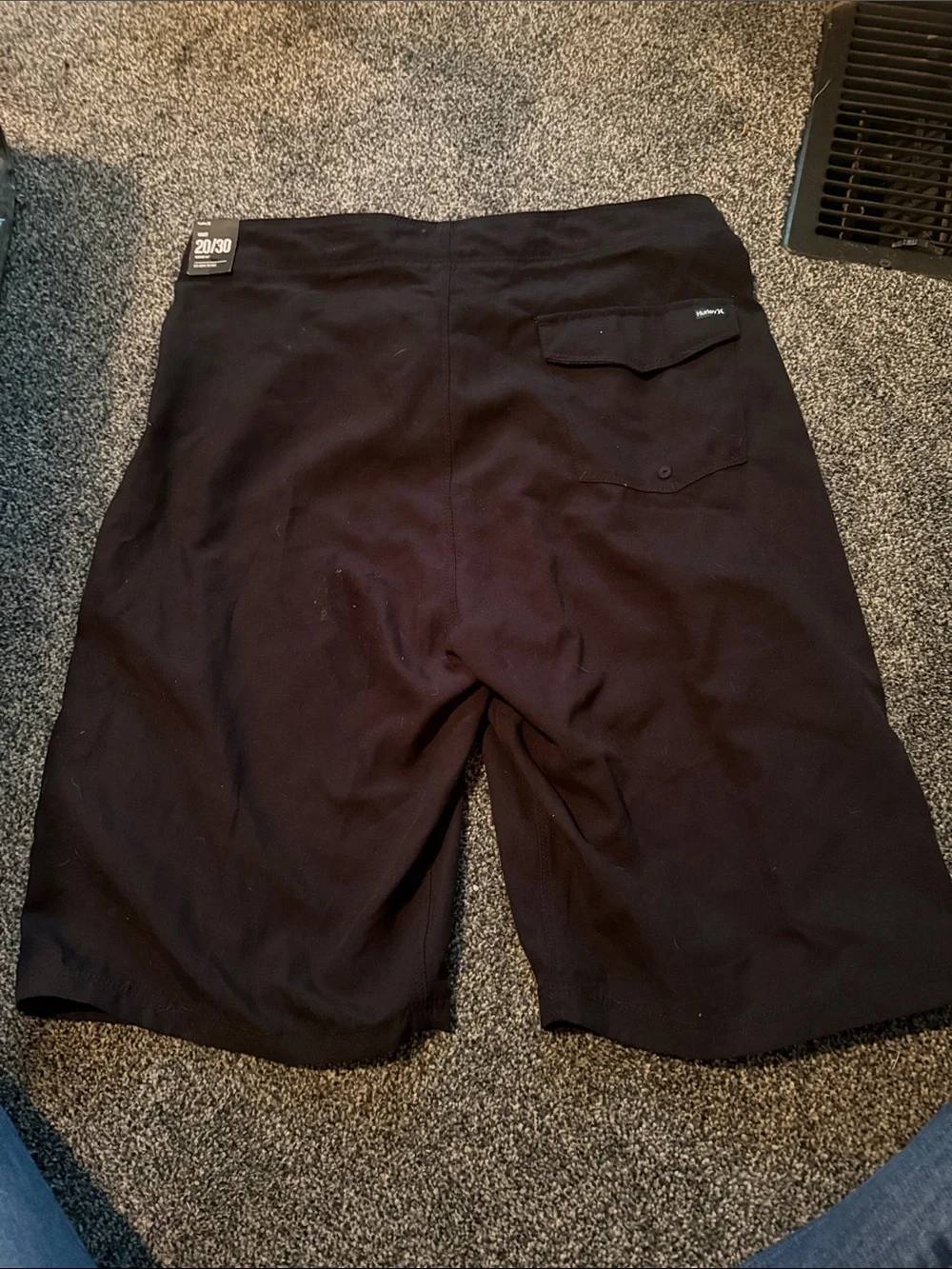 Hurley Men’s Black Board Shorts with Multicolor Logo